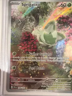 Pokemon TCG Sprigatito Scarlet & Violet Paldea Evolved Holo Card 196/193 - Image 3