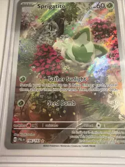Pokemon TCG Sprigatito Scarlet & Violet Paldea Evolved Holo Card 196/193 - Image 4