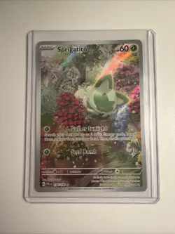 Pokemon TCG Sprigatito Scarlet & Violet Paldea Evolved Holo Card 196/193 - Image 5