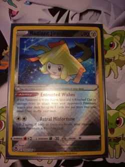 pokemon card Radiant Jirachi 120/195 Radiant Rare SWSH12: Silver Tempest - Image 1