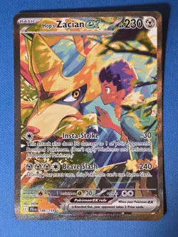 Hop's Zacian EX 186/159 Pokemon TCG Journey Together Full Art Card - Image 1