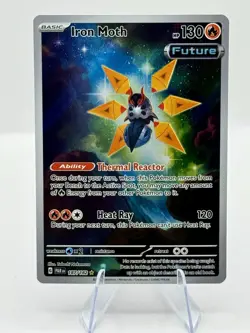 Pokemon TCG Iron Moth Paradox Rift Holo Card 187/182 Full Art - Image 1