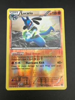 Lucario 78/135 REVERSE HOLO RARE Pokemon BW Plasma Blast TCG Card NM 2012 - Image 1