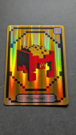 2025 McDonald's Fry Helmet Card - Minecraft Meal Unused Card - Image 1