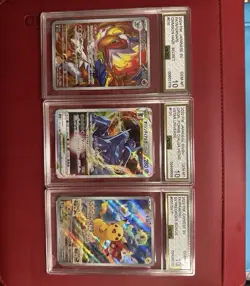 Pokemon TCG 2022 Graded Card Lot 3x Japanese Pikachu Secret Rare Promo Holo - Image 1
