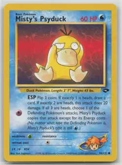 Pokemon Card Misty's Psyduck Common Gym Challenge 090/132 - Image 1