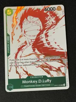 One Piece Card Game - Monkey.D.Luffy (3rd Anniversary Promo) OP07-033 - NM Foil - Image 1