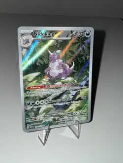 Pokemon TCG Nidoking Scarlet and Violet 151 Illustration Rare Card 174/165 NM - Image 1