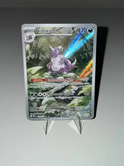 Pokemon TCG Nidoking Scarlet and Violet 151 Illustration Rare Card 174/165 NM - Image 2