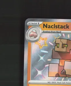 Naclstack 177/091 Paldean Fates Shiny Holo Rare Pokemon Card NM - Image 3