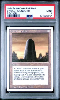 1994 MAGIC: THE GATHERING REVISED BASALT MONOLITH PSA 9 - Image 1