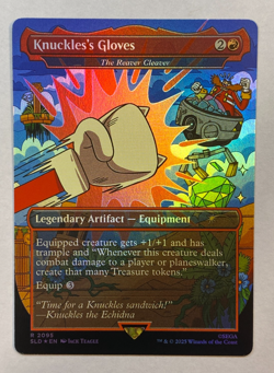 MTG - Secret Lair - Sonic: Turbo Gear - Knuckles's Gloves - FOIL - Image 1