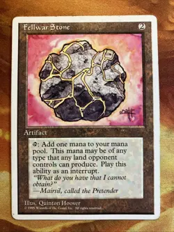 MTG Fellwar Stone Fourth Edition Moderately Played Condition Artifact Vintage!! - Image 1