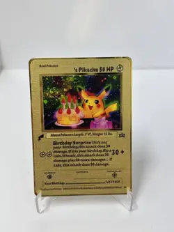 Pikachu 50HP Metal Pokemon Card-Collectible Gift Display. - Image 1
