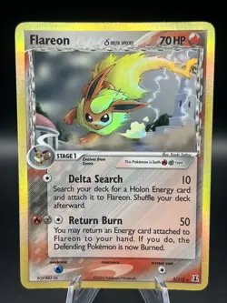 Pokemon TCG Flareon 5/113 EX DELTA SPECIES Holo Card Edition 2005 - Image 1