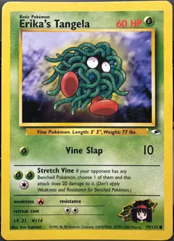 Erika's Tangela 79/132 Gym Heroes Pokemon TCG 1999 HP - Image 1