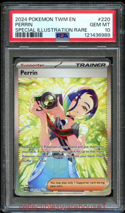 Pokemon Twilight Masquerade Perrin 220 PSA 10 - Image 1