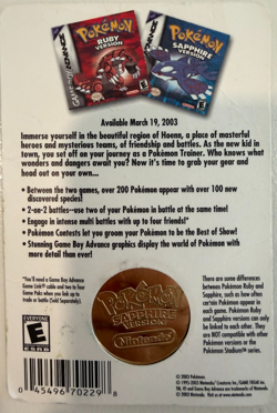Pokemon GBA Sapphire Kyogre Limited Edition Holographic Coin Sealed Pre-order - Image 2