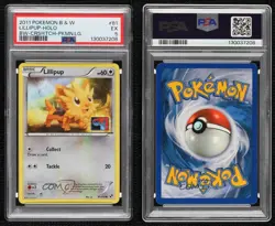 Crosshatch Holo - Lillipup Pokemon Black & White Pokemon League Promo PSA 5 - Image 3