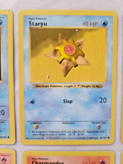 Pokemon 1999 Shadowless Base Set 6 Lot Staryu-Starmie, Charmeleon, Dratini (MP) - Image 4