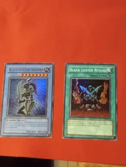 Yu-Gi-Oh! ULTRA RARE -BLACK LUSTER SOLDIER + RITUAL SYE-024 Light Played - Image 1