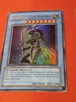 Yu-Gi-Oh! ULTRA RARE -BLACK LUSTER SOLDIER + RITUAL SYE-024 Light Played - Image 2