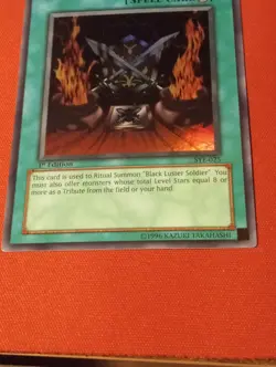 Yu-Gi-Oh! ULTRA RARE -BLACK LUSTER SOLDIER + RITUAL SYE-024 Light Played - Image 5