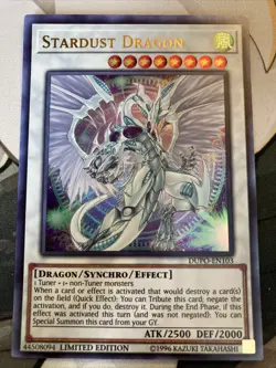 Yugioh! Stardust Dragon - Limited Ed Ultra Rare - DUPO-EN103 - VLP - Image 1
