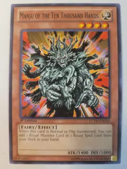 Yugioh Manju Of The Ten Thousand Hands LCYW-EN250 Common 1st Edition NM - Image 1