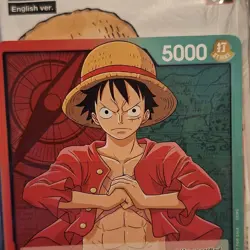 One Piece TCG Luffy Demo Deck PRE-ERRATA ALPHA 2022 With Promo Pack Sealed - Image 2