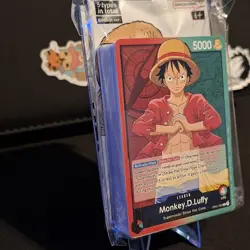 One Piece TCG Luffy Demo Deck PRE-ERRATA ALPHA 2022 With Promo Pack Sealed - Image 4