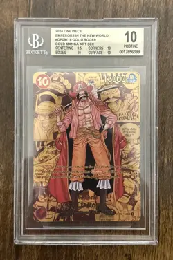 BGS 10 Gol. D. Roger OP09-118 Gold Manga Art One Piece Emperor's World 2024 - Image 1