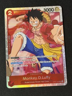 ONE PIECE ENGLISH CARD HOLO GAME CARTE Monkey.D.Luffy OP01-024 SR EN NM - Image 1