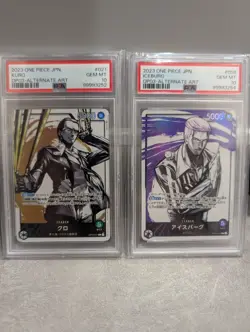 2x PSA 10 One Piece Op03 1x Iceburg , 1x Kuro Alt Art OP03-021 + OP03-058 - Image 1