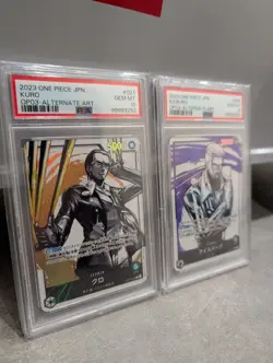 2x PSA 10 One Piece Op03 1x Iceburg , 1x Kuro Alt Art OP03-021 + OP03-058 - Image 2