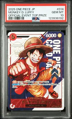 One Piece PSA 10 Monkey D. Luffy 2025 Official Top Prize Japanese ST21-014 - Image 1