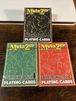 NEW Metazoo Kickstarter USPCC WPT Playing Cards 3 Deck Set Sealed New! - Image 1