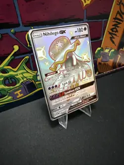 Pokemon TCG Hidden Fates Nihilego GX Full Art Ultra Rare Card SV62/SV94 - Image 2
