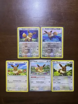 Pokemon TCG Eevee 5 Card lot - Image 1