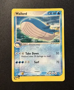 Wailord 14/109 Ruby and Sapphire Holo Pokemon card MP - Image 1