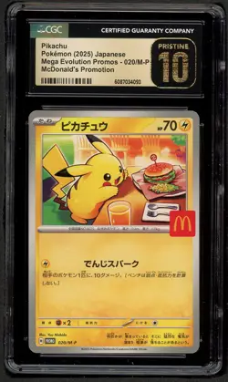 CGC 10 PRISTINE McDonald's Promo Complete Set Pikachu Pokemon Card Japanese - Image 3