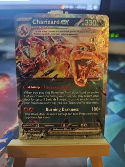 Pokemon TCG Paldean Fates Charizard EX Double Rare Holo Card 54/91 NM - Image 1
