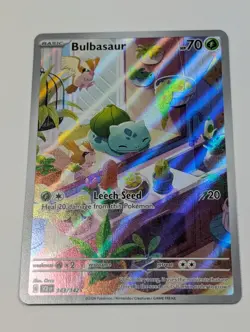 Pokemon TCG Bulbasaur Stellar Crown Illustration Card 143/142 - Image 1