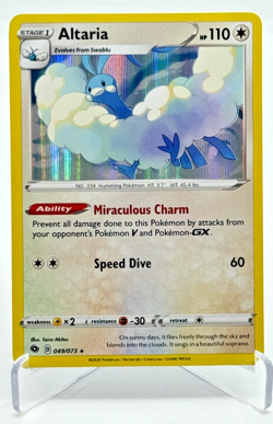 Altaria Pokemon SWSH Champions Path Sword & Shield Holo Card 049/073 - Image 1