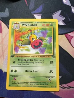 Pokemon TCG Weepinbell Jungle 1st Edition Uncommon Card 48/64 - Image 1