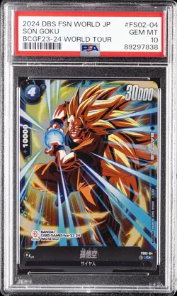 2024 DBS JAPANESE BANDAI CARD GAMES FEST23-24 WORLD TOUR PROMO SON GOKU PSA 10 - Image 1