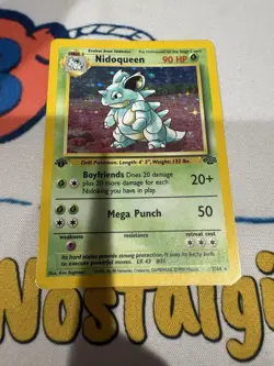 Nidoqueen - 7/64 - Pokemon Jungle 1st Edition Holo Rare Card WOTC LP - Image 1