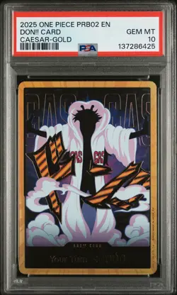 2025 ONE PIECE PREMIUM BOOSTER CAESAR-GOLD DON!! CARD PSA 10 - Image 1