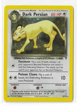 Pokemon Card TCG Dark Persian 6/110 Legendary Collection Holo Rare English LP - Image 1