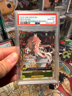 Nico Olvia OP09-106 Offline Regional Participant One Piece Promo Card PSA 10 - Image 1